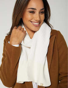 Chenille Scarves - Winter White