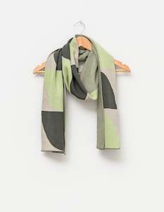 Scarf - Hemispheres Olive/Lime/Linen