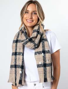 Taupe Squares Scarf