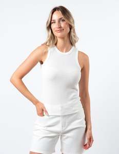 STELLA ESSENTIALS Sage Tank - White