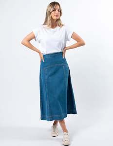 STELLA ESSENTIALS Dixie Skirt - Mid Wash