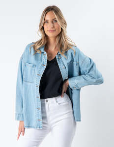 Denim Collection: STELLA ESSENTIALS Zippy Shirt - Light Wash