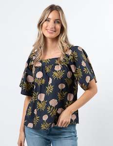 Rita Top - Navy Fiore