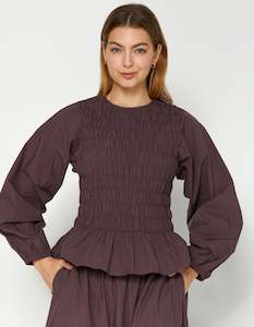 DEAR SUTTON Sloane Top - Raisin