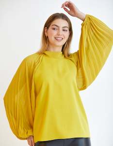 Dear Sutton: DEAR SUTTON Royce Blouse - Celery