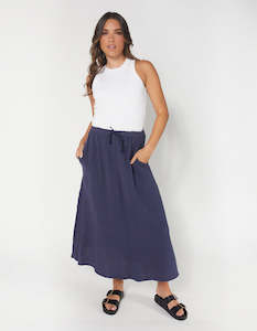 DEAR SUTTON Jamila Skirt - Naval Blue