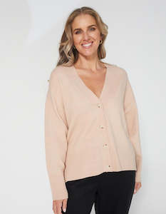 Logo Cardigan - Blush