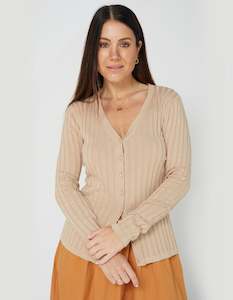 Sale Knitwear: Beverly Cardigan - Sand