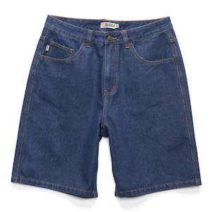 S-Double Denim Standard Short - Blue Denim