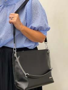 Shoe: MINX SILVER STAPLE BAG