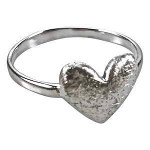 Ring - Silk Heart on a Thin Band