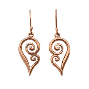 Koru Fern Rose Gold Plated Earrings