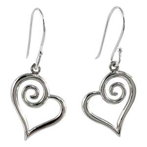 Koru Heart Earrings