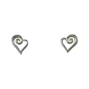 Jewellery: Studs - Koru Heart