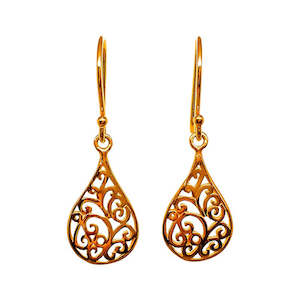 Multi Koru Drop Rose Gold Plated Earrings