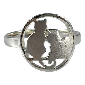 Jewellery: Ring - Cats Matte in a Circle