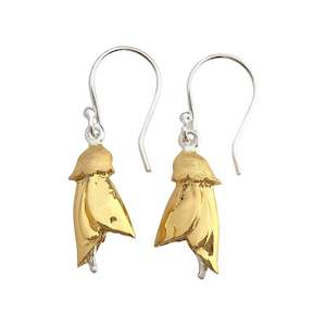 Kowhai Flower Gold Plated Earrings