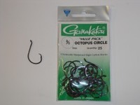 Gamakatsu Octopus Circle Hooks 25pce Packet size 3/0 Black