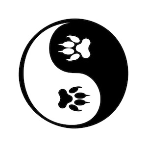 Yin Yang Animal Footprints Paws