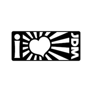 Auto Car Culture JDM - STICKERshop.nz: I Love Heart JDM Rising Sun