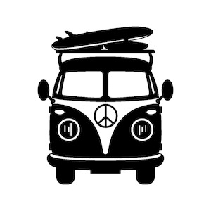 VW Volkswagen Type 2 Kombi Van with Surfboards