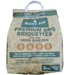 Olive Pip & Co Premium Greek Olive Pip BBQ Briquettes 3kg