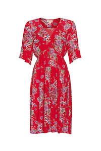 Garden Party Dress /Red Multi