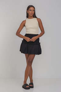 Tender hearts mini skirt/Black