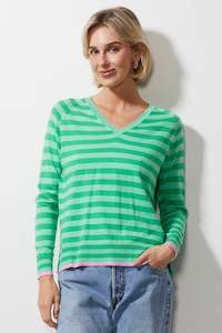 Essential Stripe Sweater /Mint