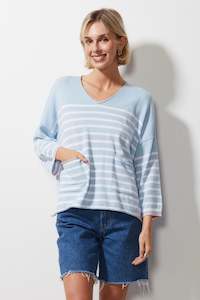 Clothing: Breton Stripe /Sky