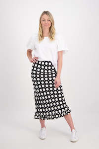 Priscilla skirt /Black-white spot