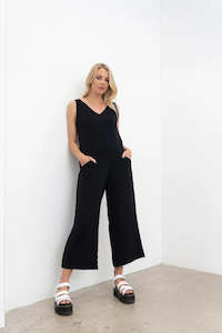 Clothing: Lounge Jumpsuit /Black