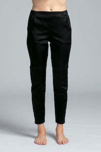 Satin Section Pants /Black