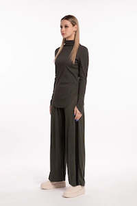 Clothing: Oil Linear Pants/Blk Print