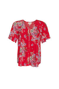 Clothing: Garden Party Top /Red Multi