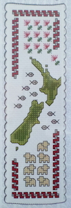 Map of NZ & Sheep Bookmark