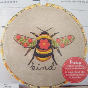 Bee Kind with hoop kit