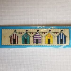 Craft material and supply: Beach Huts bookmark kit