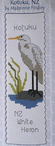 Craft material and supply: NZ White Heron Bookmark