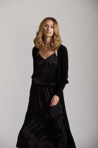 Womenswear: Ruffle Cardi - Black