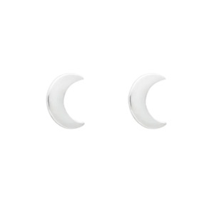 Womenswear: Wicken: Baby Moon Earrings - Silver