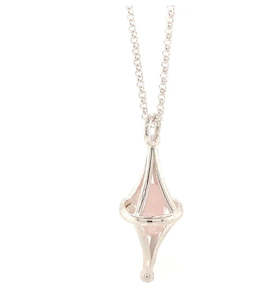 Wicken: Baby Lantern Pendant - Silver/Rose Quartz