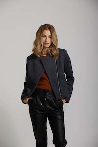 Zip Coat - Charcoal