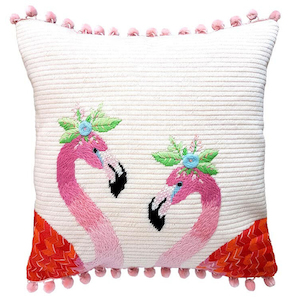 Needlepoint Cushions: Flamingo Needlepoint Cushion Kit