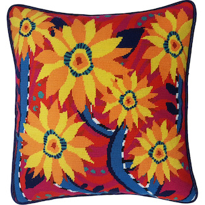 Needlepoint Cushions: Fun Flowers Cushion