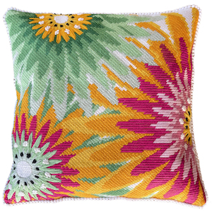 Gerbera Needlepoint Cushion Kit