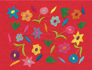 Wild Flower Embroidery on Felt