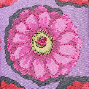 Products: Zinnia Crimson Embroidery Kit