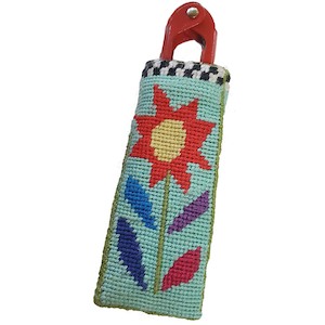 Flower Bed Thread Snips Needlepoint Case