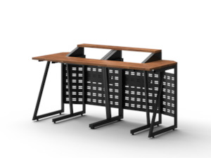 Wavebone - Space Station Modular Workstation 12U Rack Set - Classic Wood